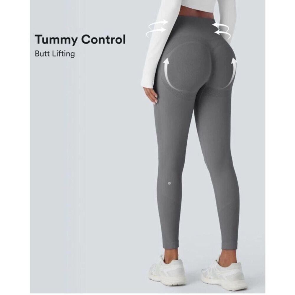 Brand New - Halara Women’s XS 7/8  Seamless Flow Butt Lifting Leggings Eiffel To - Picture 9 of 9